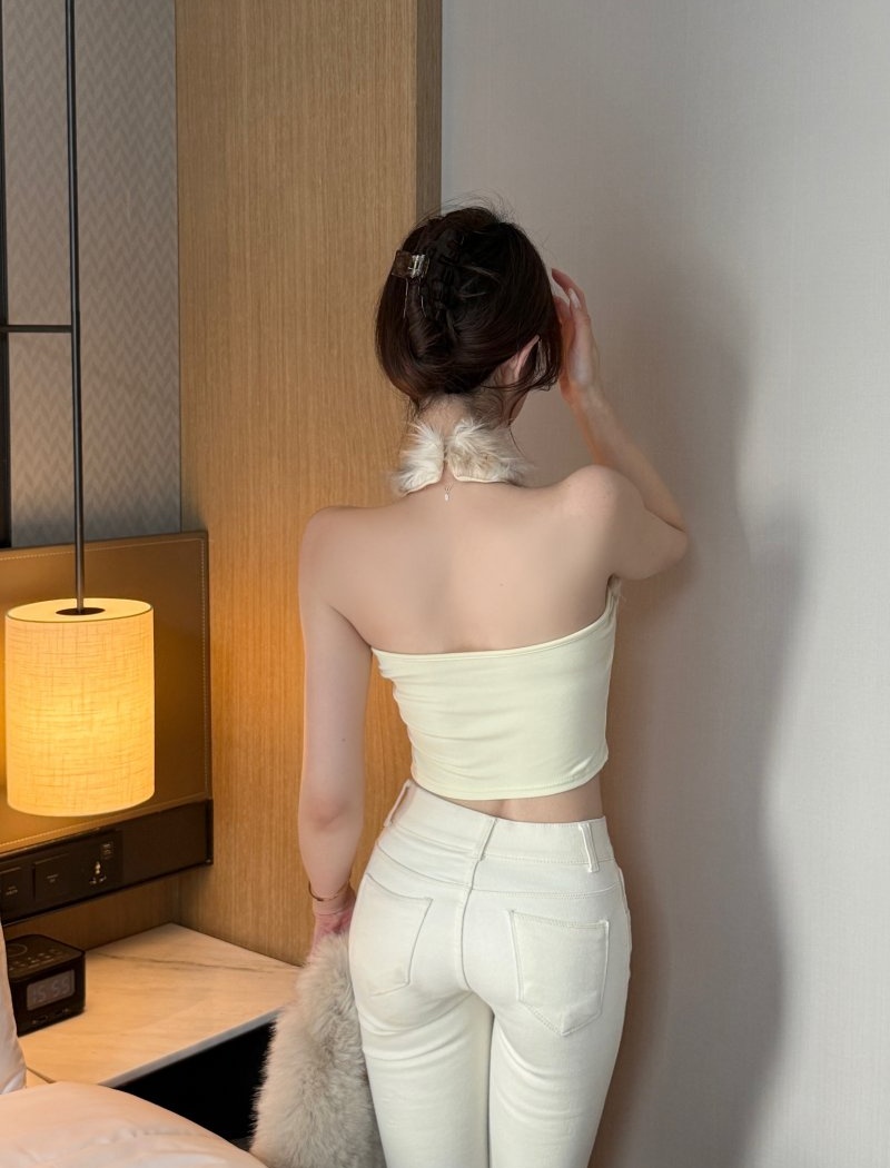 Splice bow bottoming halter tops elmo sling spicegirl vest