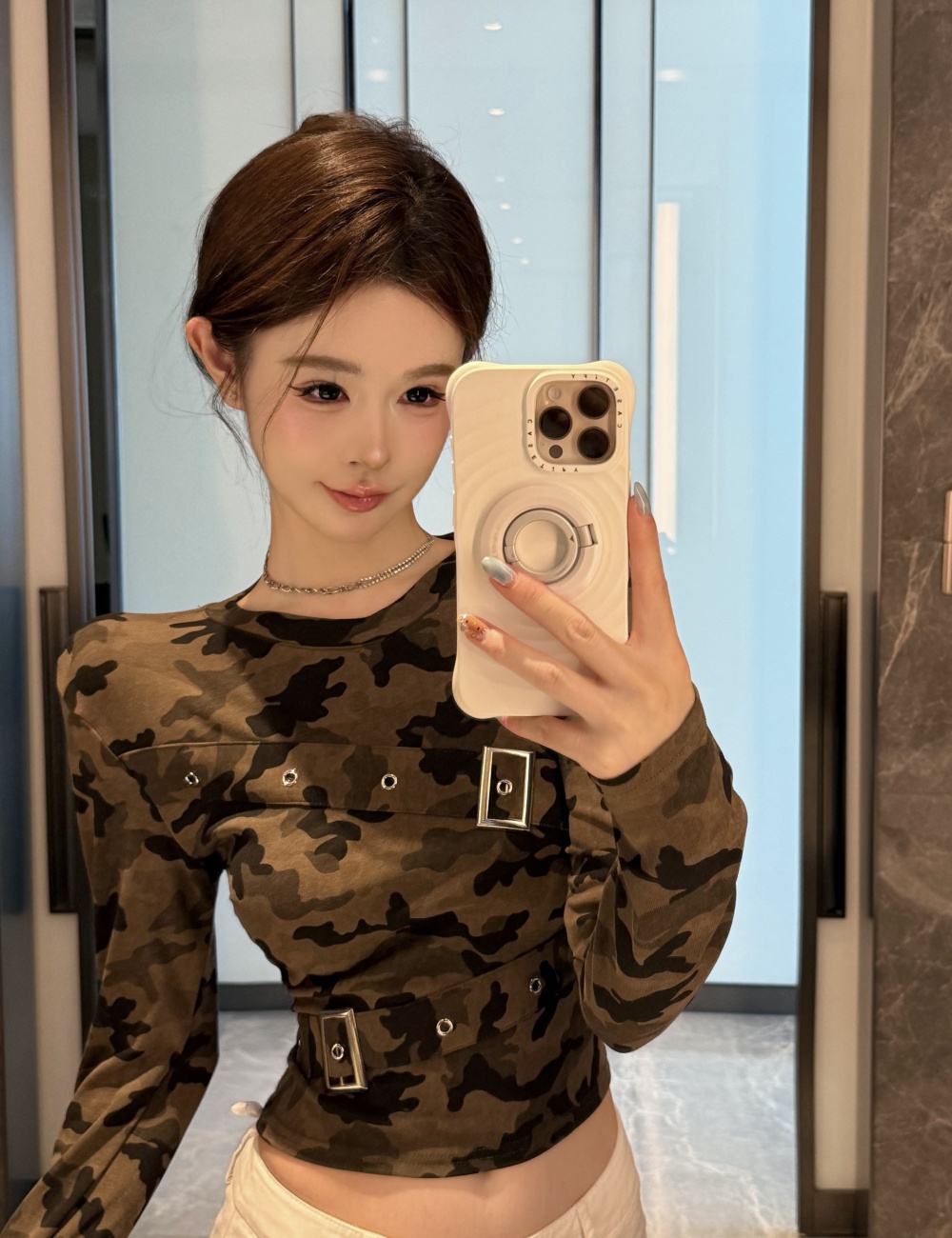 Spicegirl tops camouflage T-shirt for women