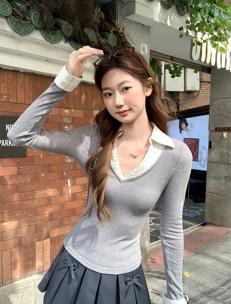 Spicegirl slim sweater spring temperament tops