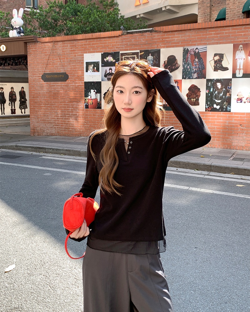 Long sleeve tops bottoming shirt for women