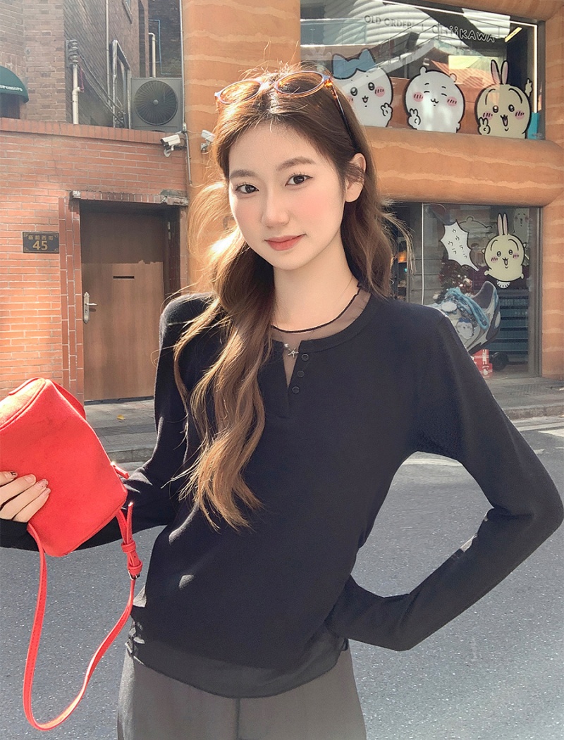 Long sleeve tops bottoming shirt for women