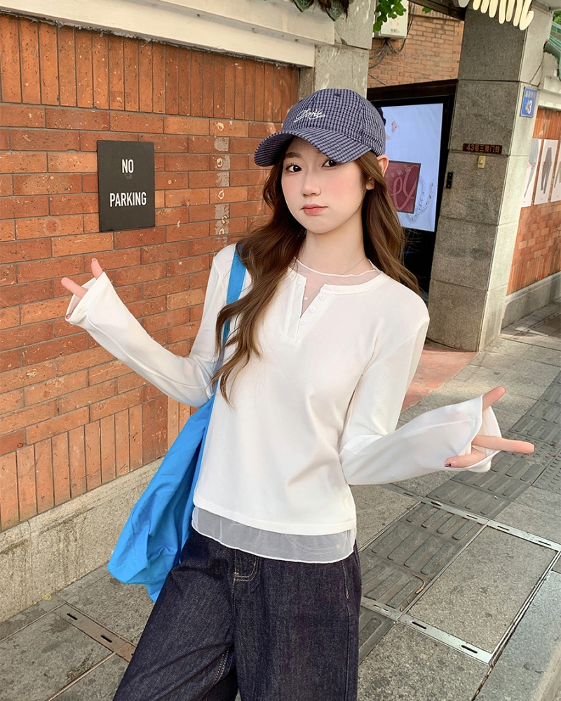 Long sleeve tops bottoming shirt for women