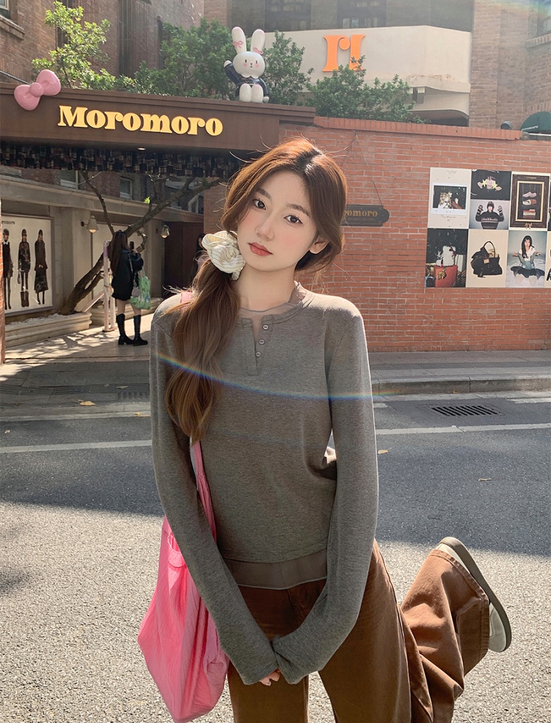 Long sleeve tops bottoming shirt for women