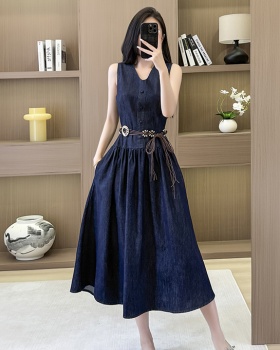 Loose A-line big skirt spring and autumn dress for women