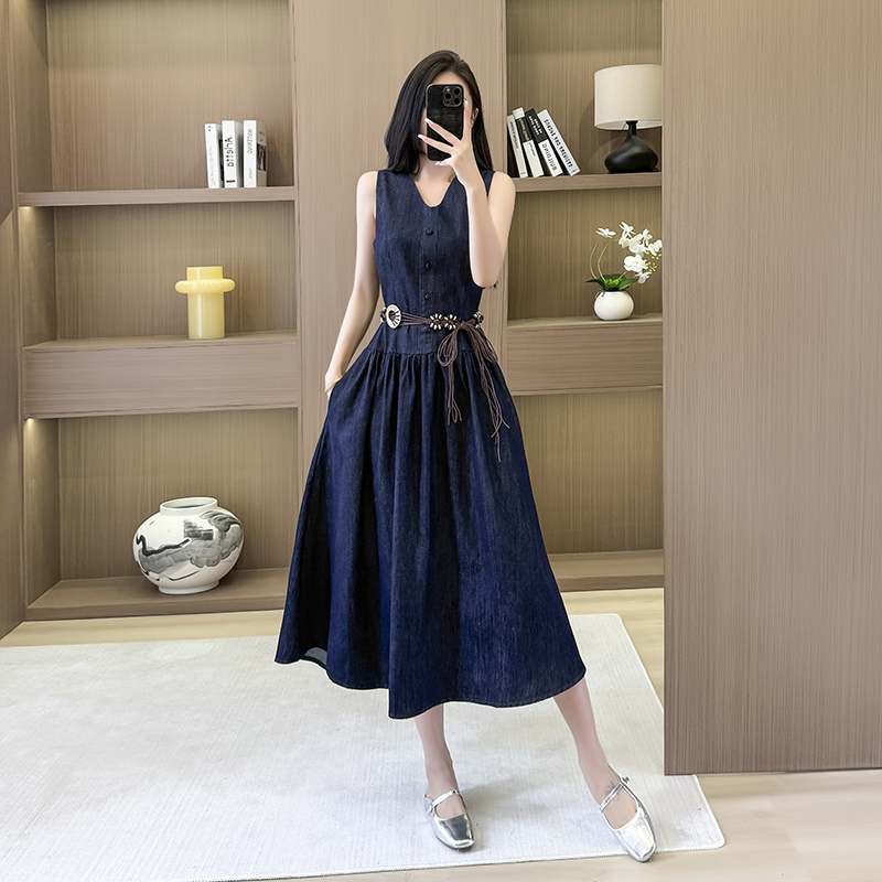 Loose A-line big skirt spring and autumn dress for women