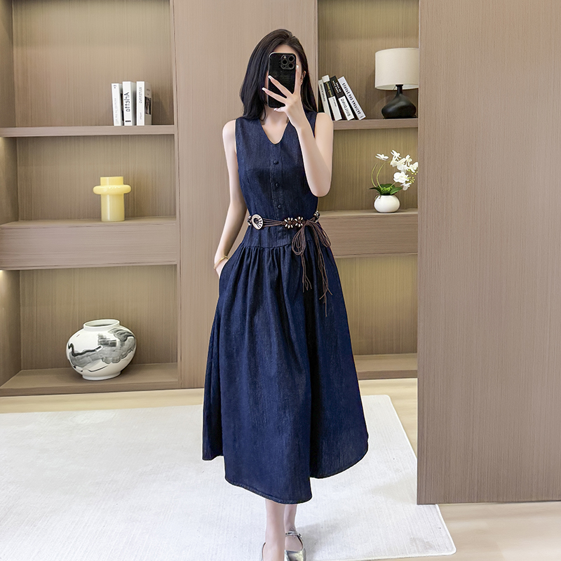 Loose A-line big skirt spring and autumn dress for women