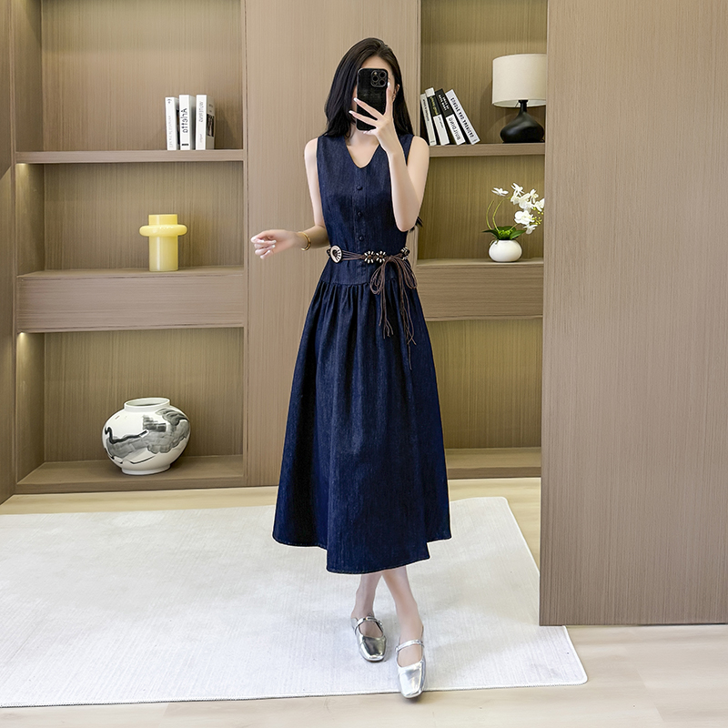 Loose A-line big skirt spring and autumn dress for women