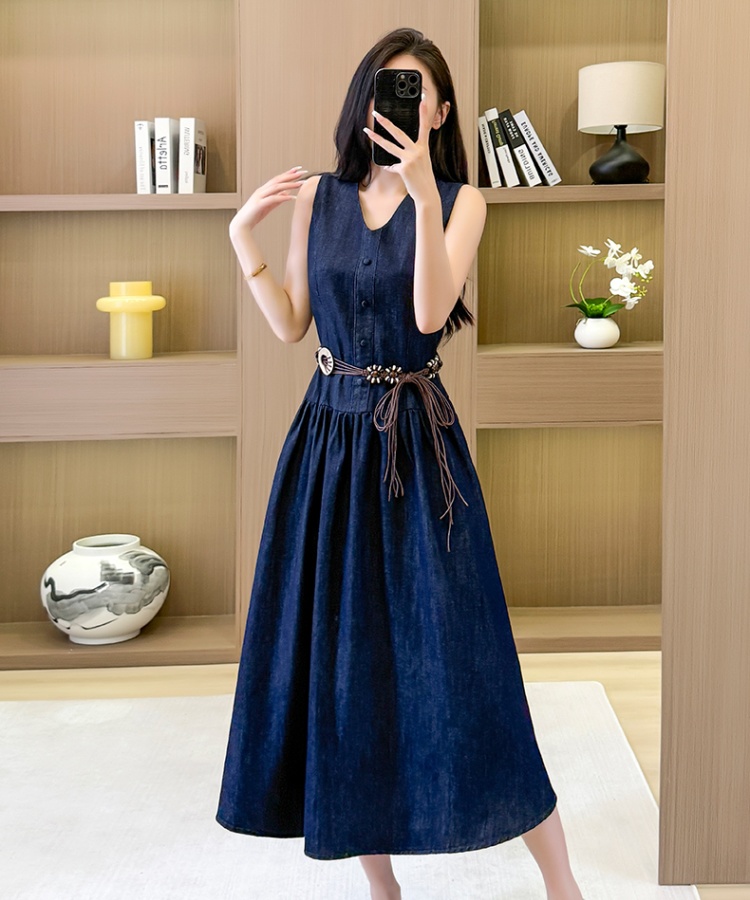 Loose A-line big skirt spring and autumn dress for women
