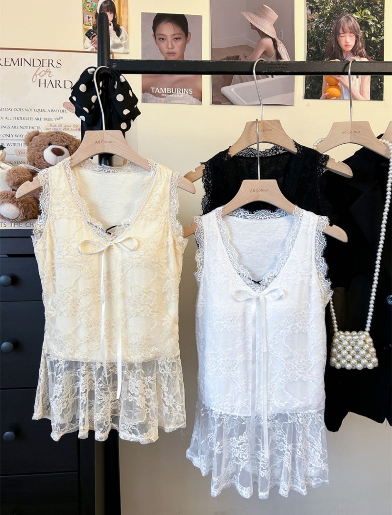 Summer splice vest enticement fixed belt for women