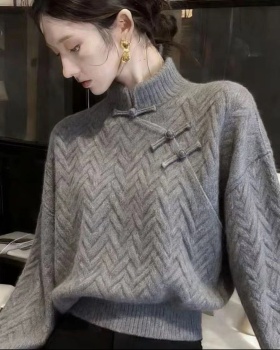 Chinese style red tops winter fashion sweater