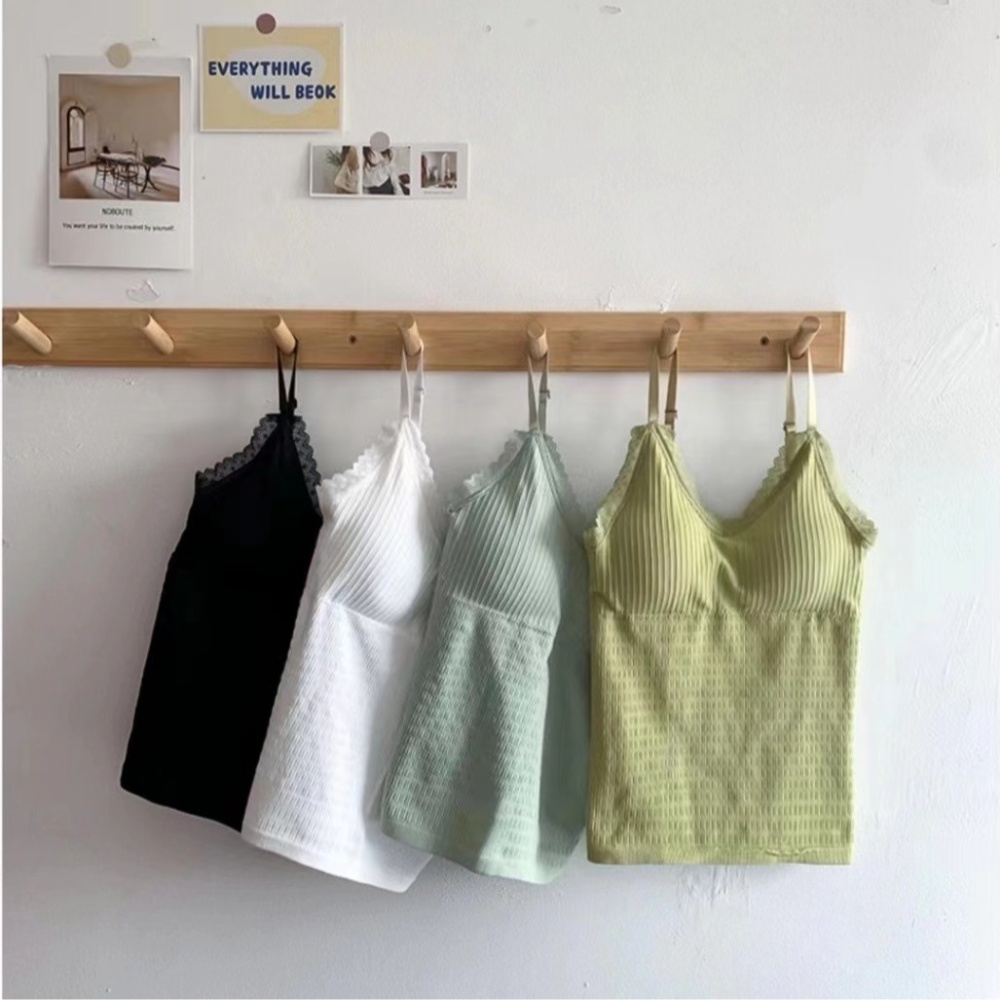 Slim beauty back lace adjust V-neck halter tops