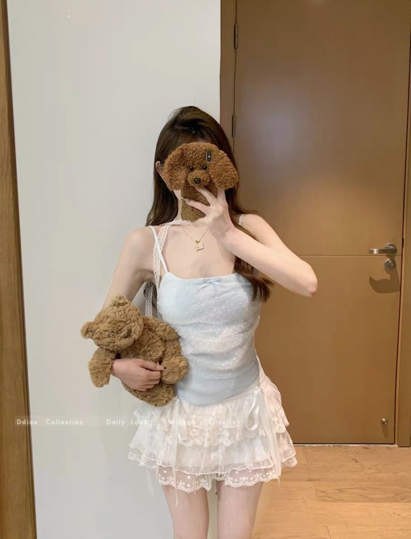 Chest pad summer vest all-match sling fixed belt for women