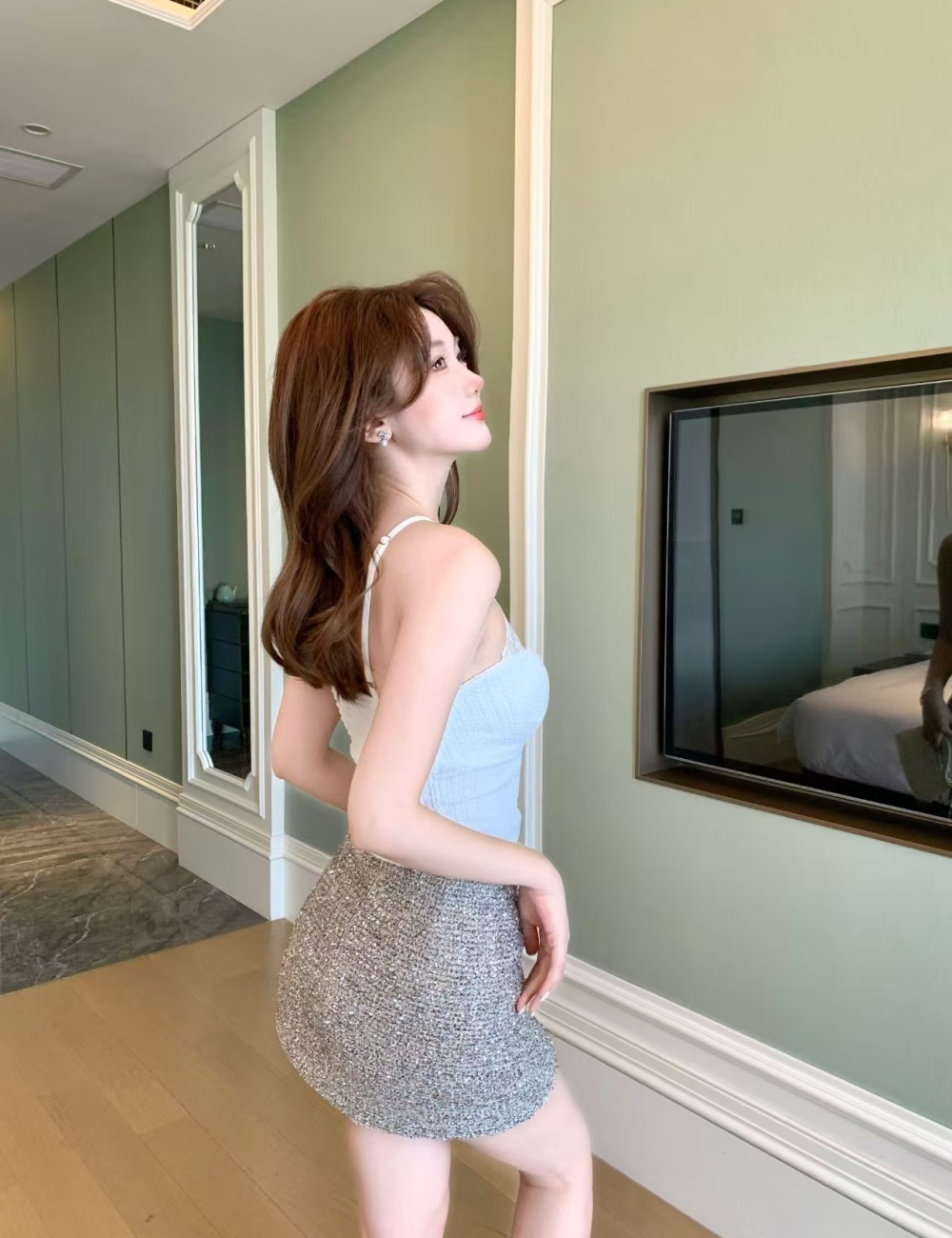 Frenum chest pad summer fixed belt sling halter vest for women