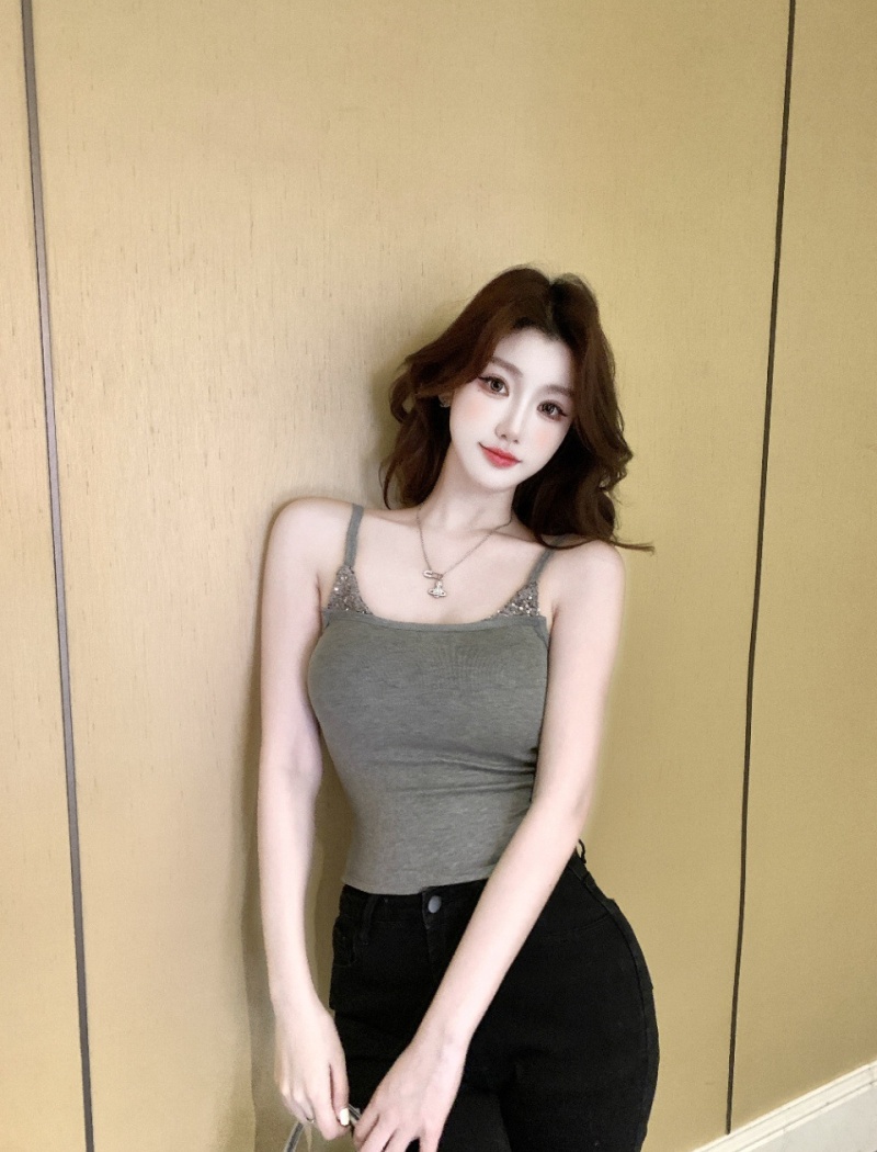 Chest pad summer fixed belt sling spicegirl vest for women