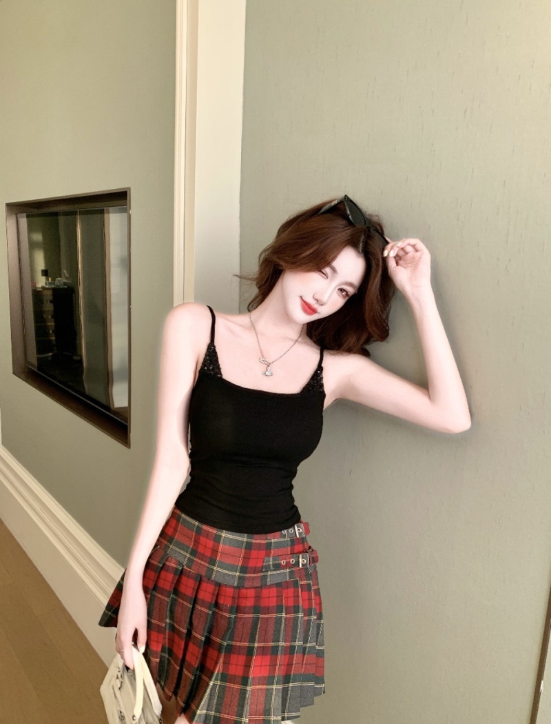 Chest pad summer fixed belt sling spicegirl vest for women