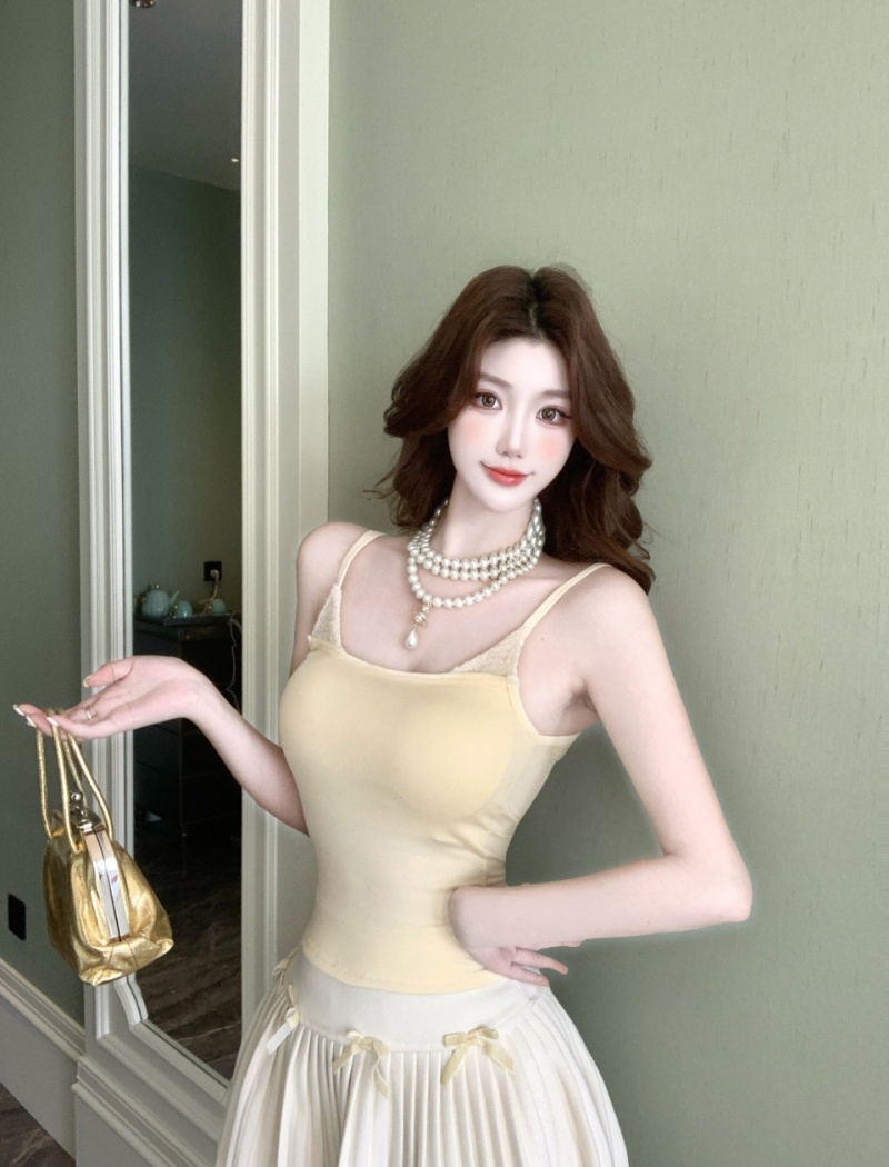 Chest pad summer fixed belt sling spicegirl vest for women