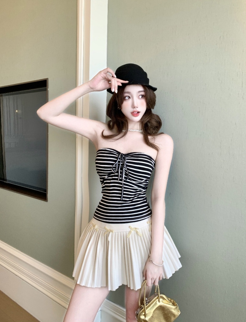 Summer slim wrapped chest frenum fixed vest for women