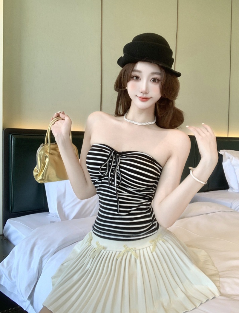 Summer slim wrapped chest frenum fixed vest for women