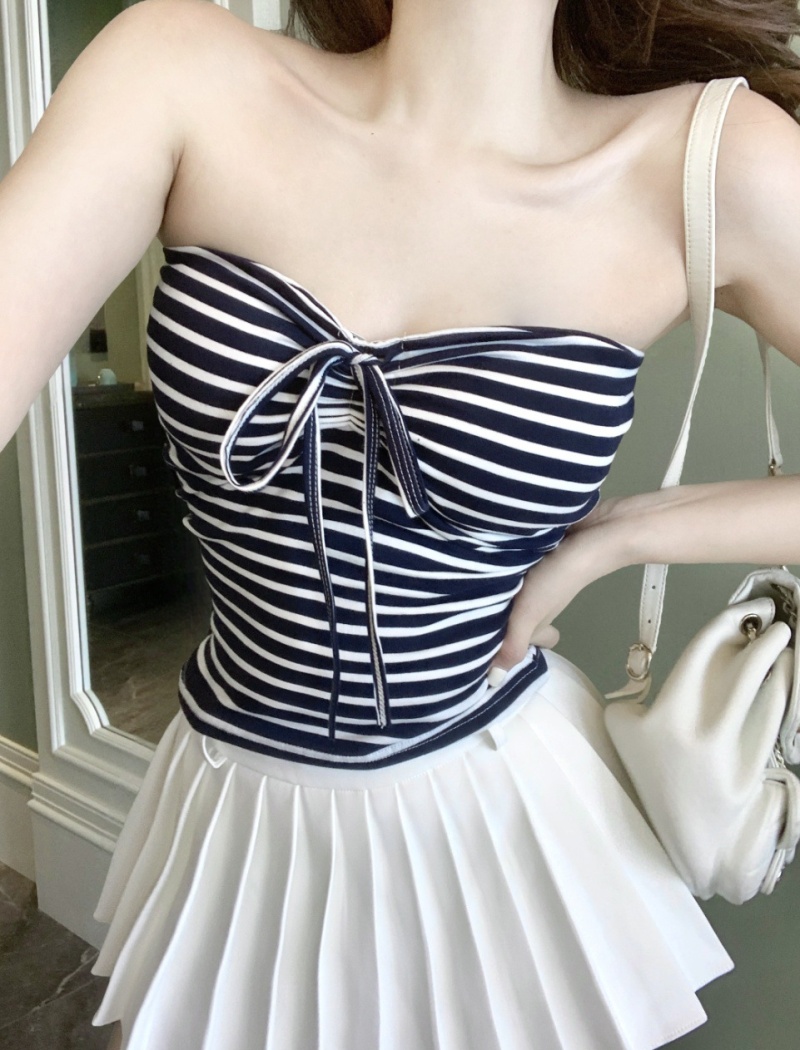 Summer slim wrapped chest frenum fixed vest for women