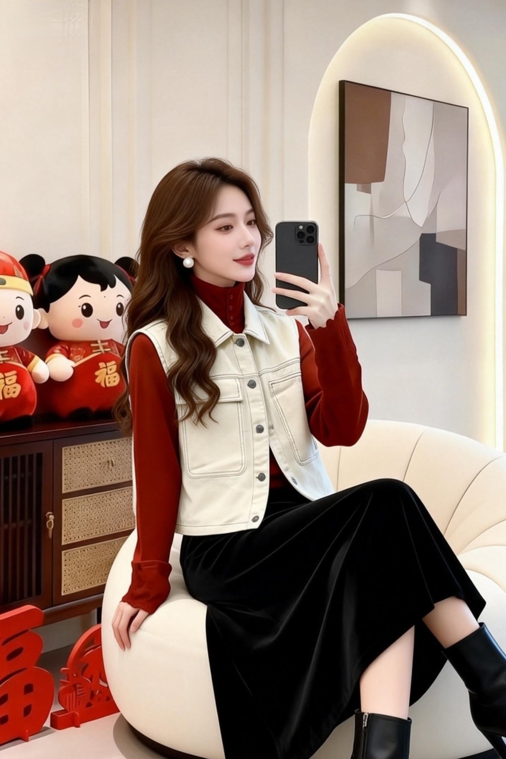 Casual loose work clothing all-match spring tops