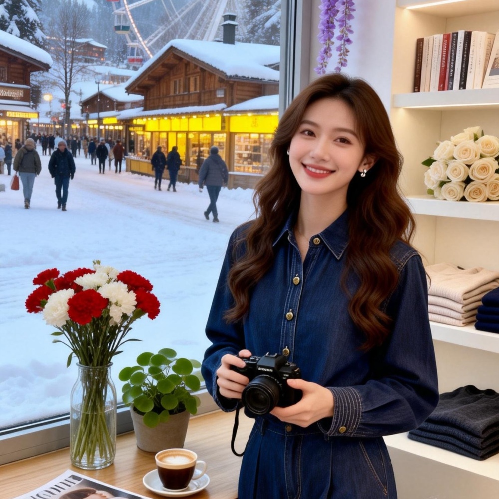 Fashion Korean style spring and autumn denim tops