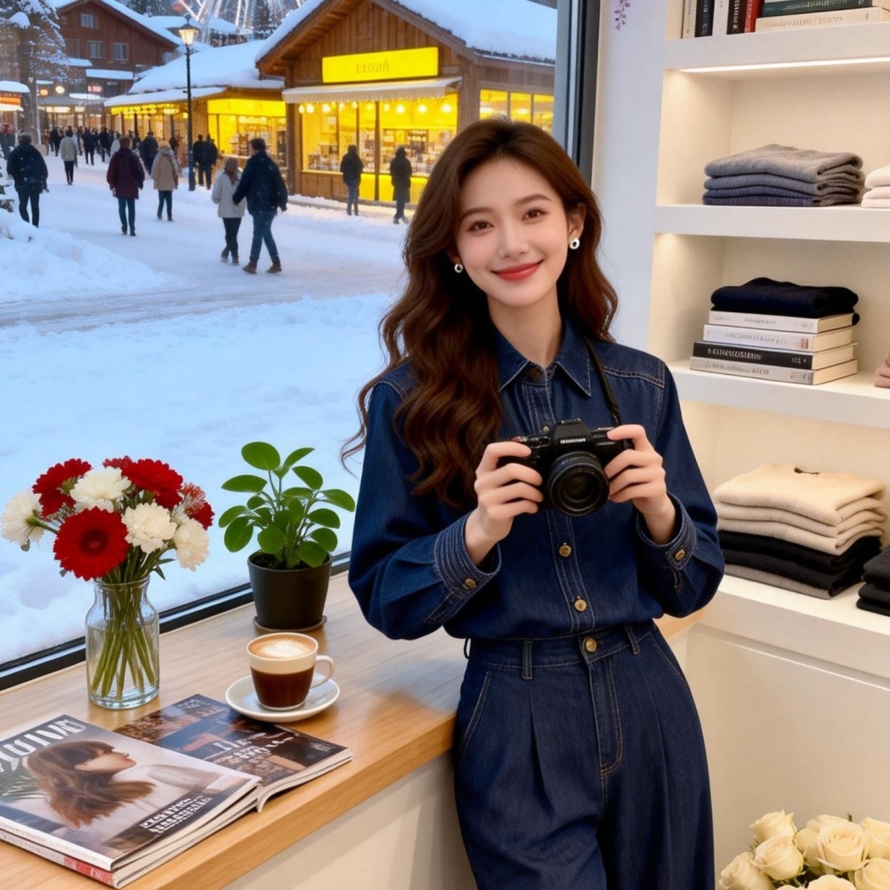 Fashion Korean style spring and autumn denim tops