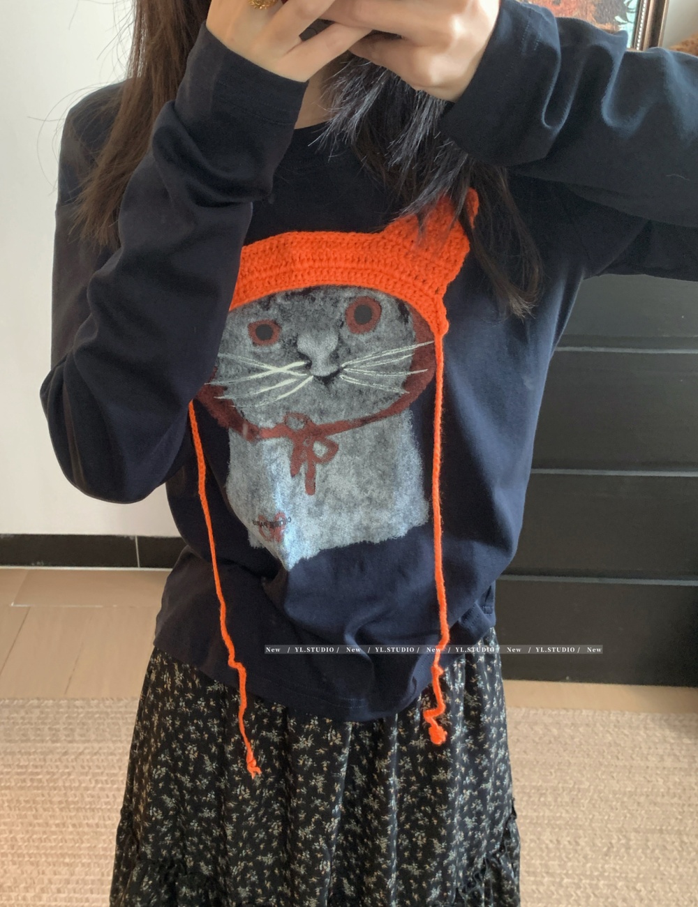 Long sleeve tops spring and autumn T-shirt