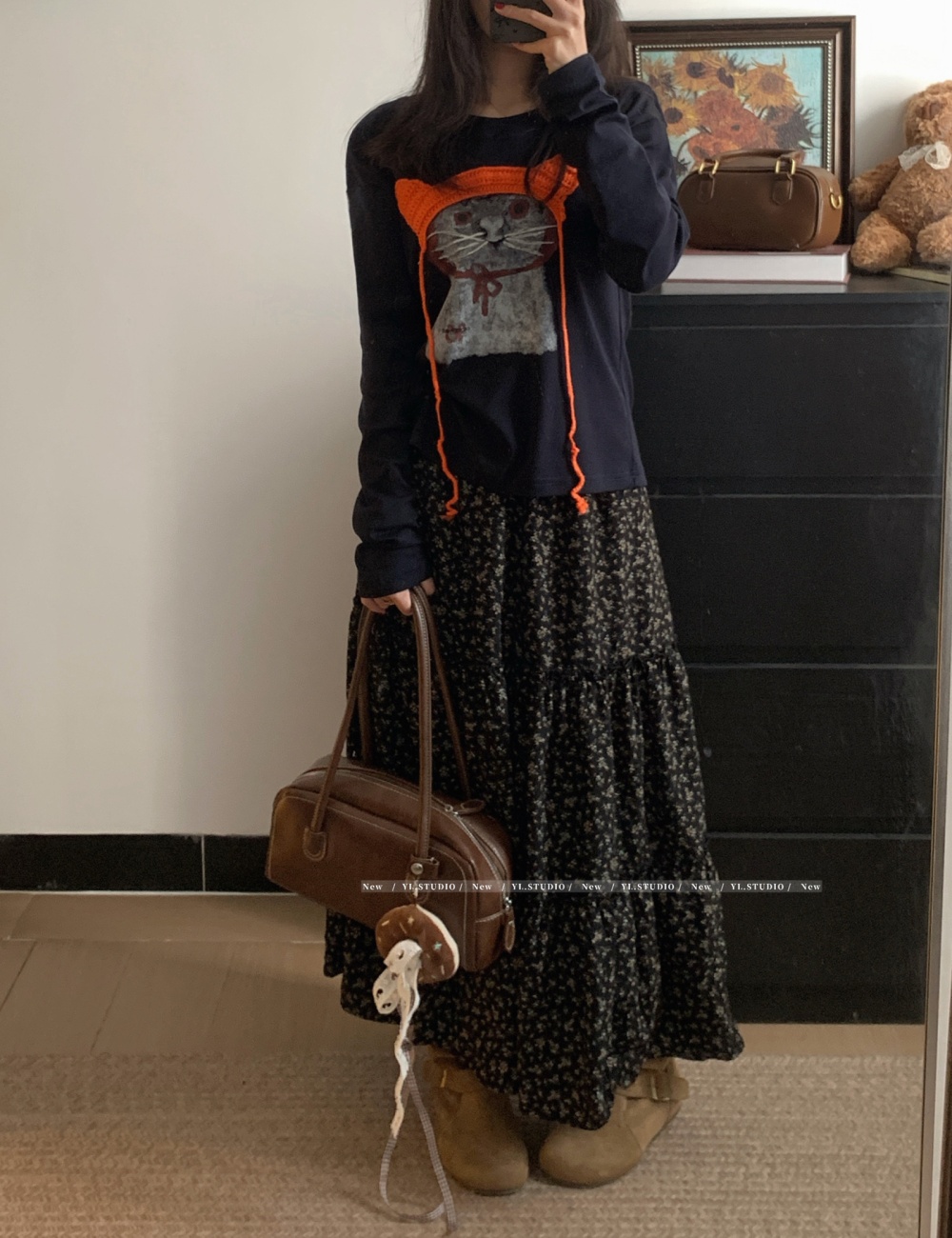 Long sleeve tops spring and autumn T-shirt