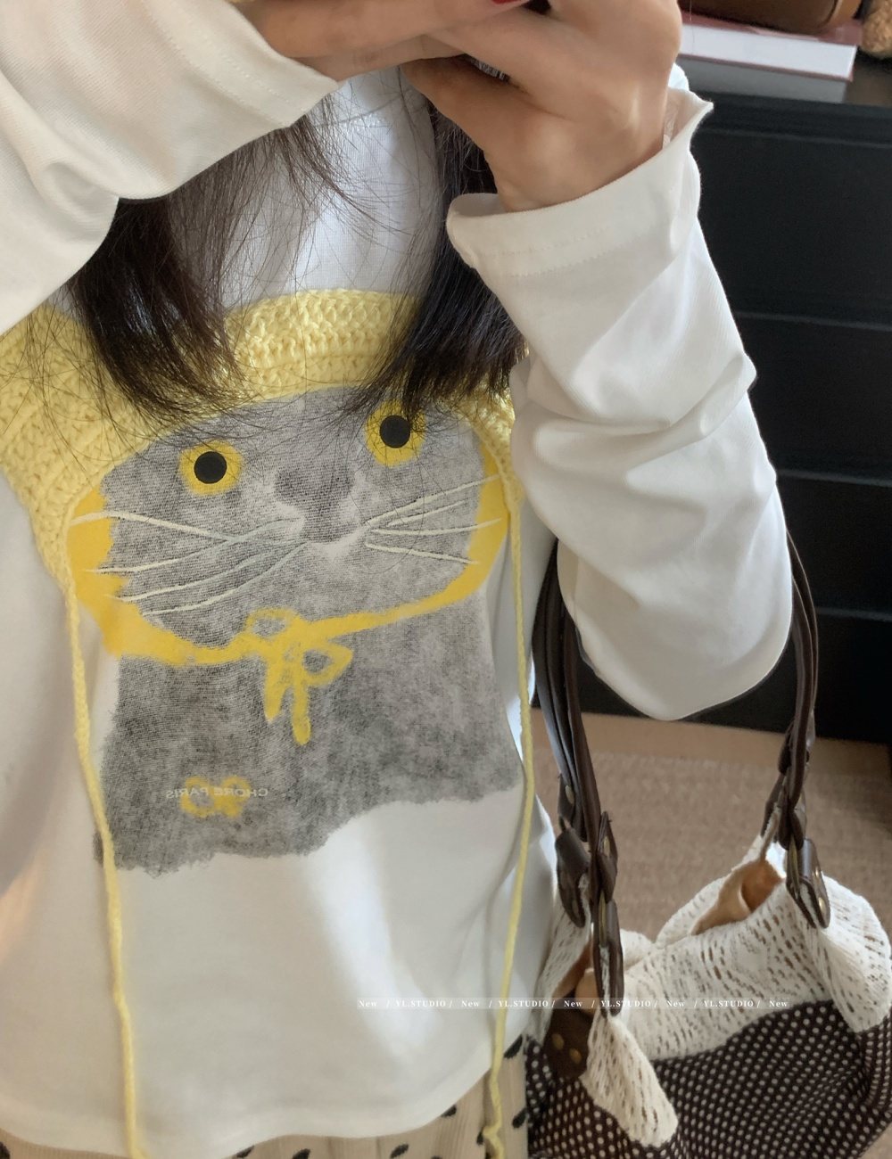 Long sleeve tops spring and autumn T-shirt