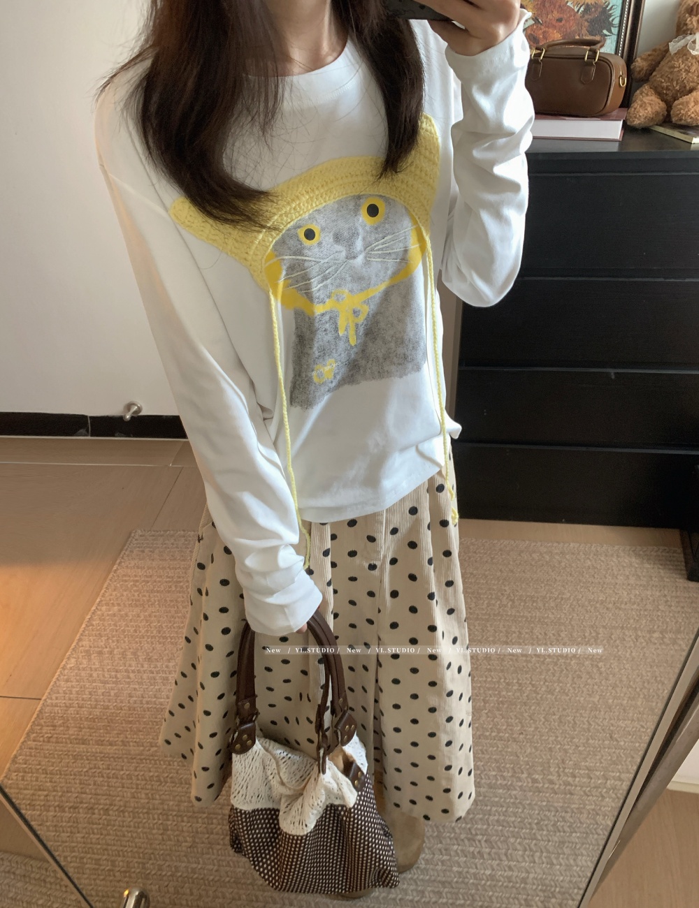 Long sleeve tops spring and autumn T-shirt