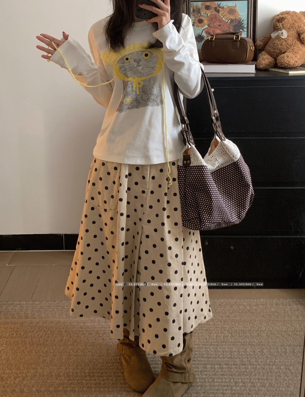 Long sleeve tops spring and autumn T-shirt