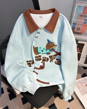 Spring and autumn hoodie mixed colors tops for women