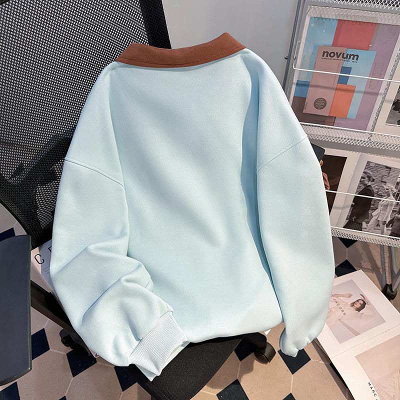 Spring and autumn hoodie mixed colors tops for women