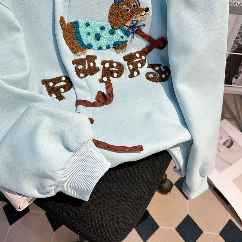 Spring and autumn hoodie mixed colors tops for women