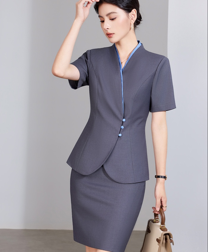 Thin summer coat profession skirt a set for women