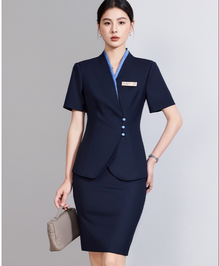 Thin summer coat profession skirt a set for women