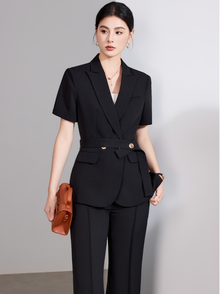 Thin summer business suit profession coat a set