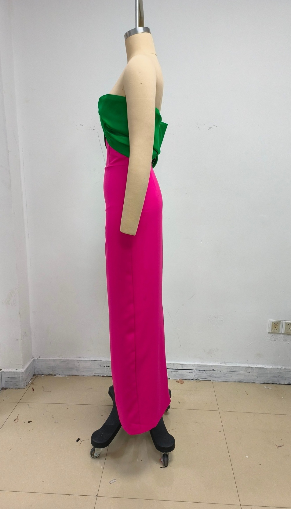 Mermaid mixed colors evening dress slim long dress