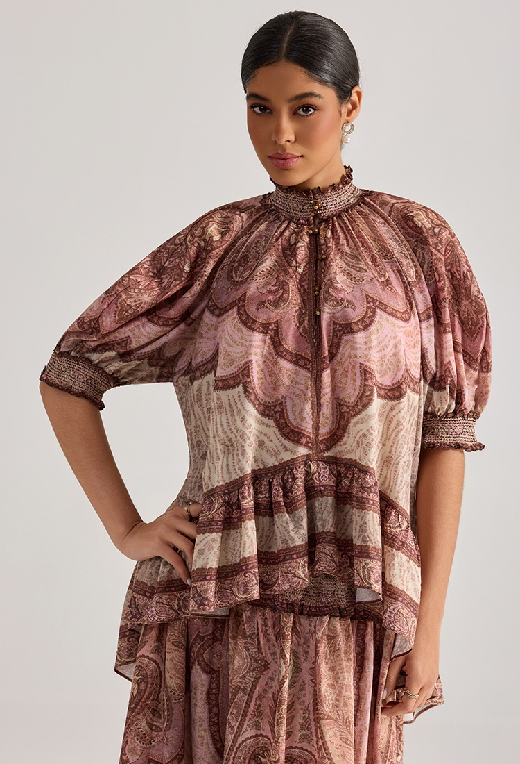 Loose lotus leaf edges skirt short sleeve tops 2pcs set