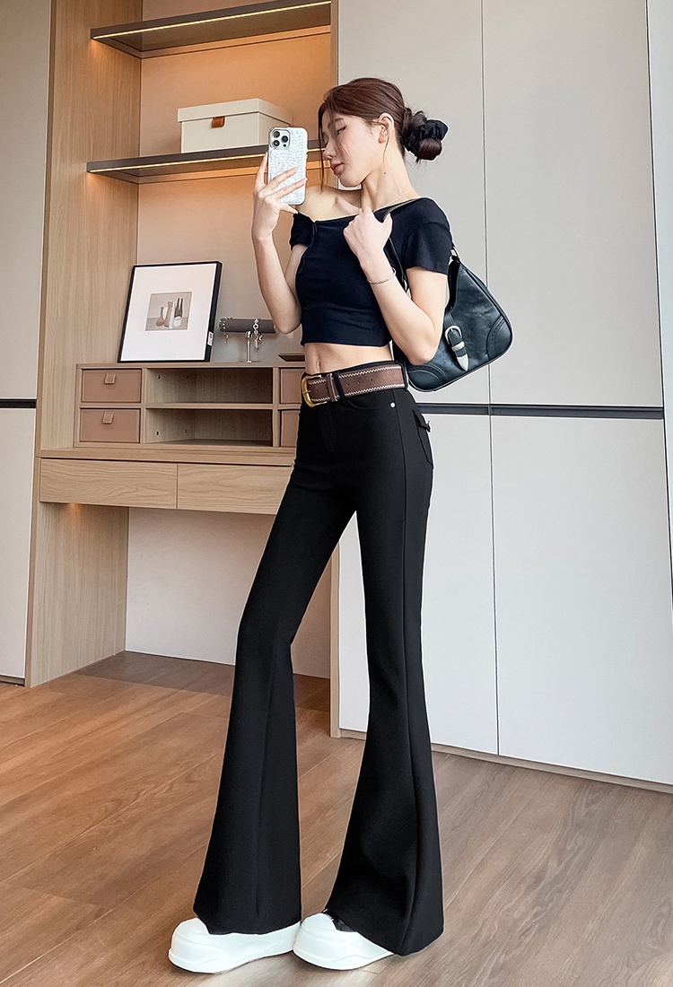 Micro speaker mopping long pants Casual suit pants for women