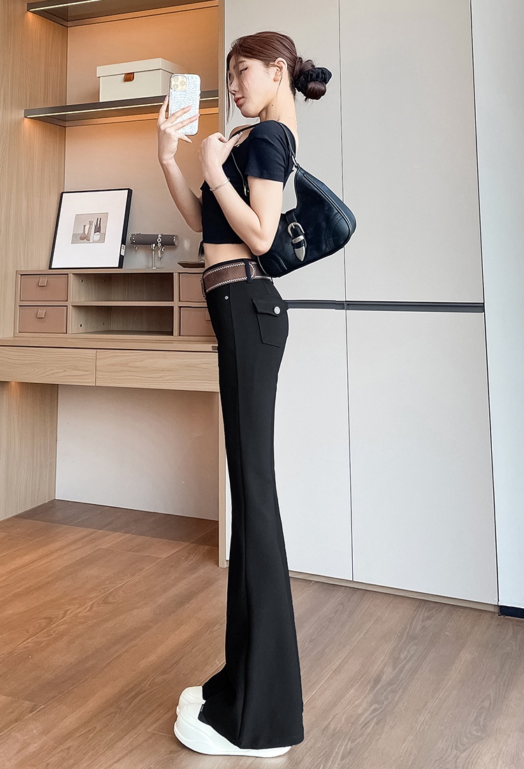 Micro speaker mopping long pants Casual suit pants for women