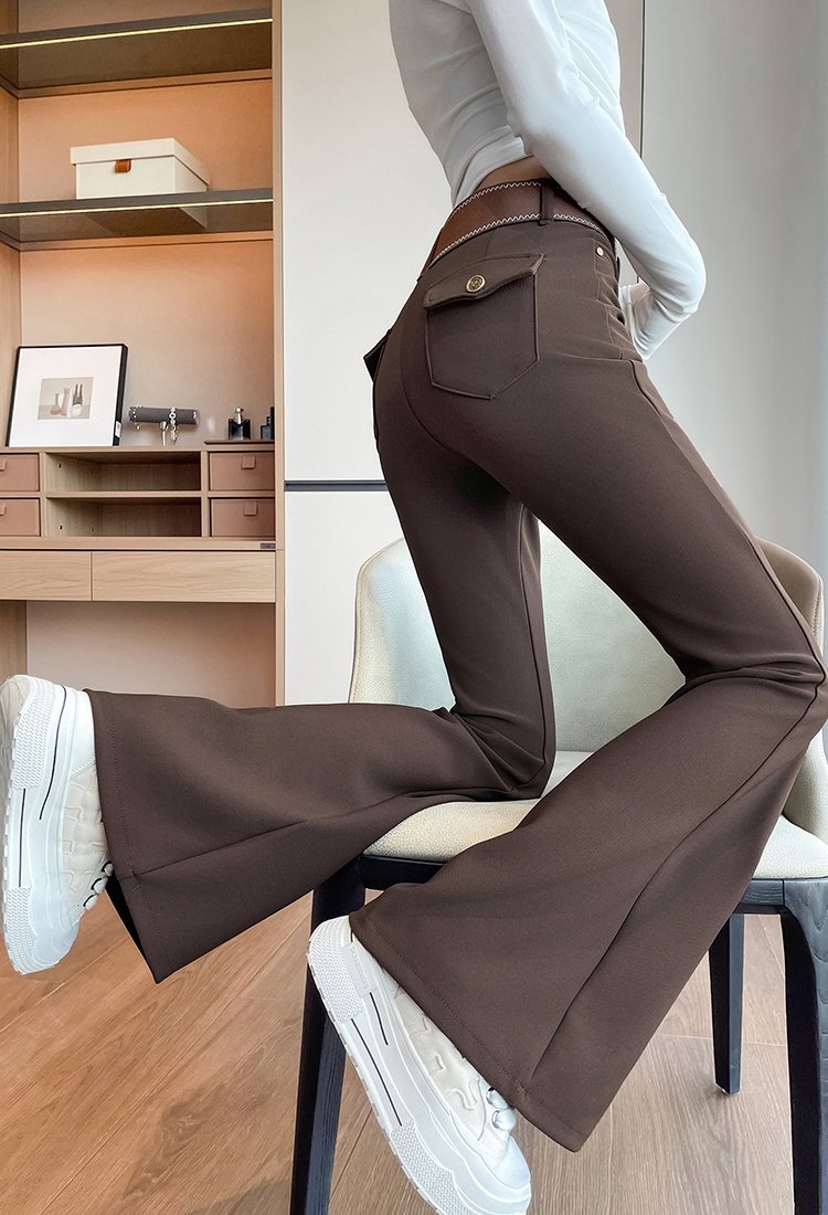 Micro speaker mopping long pants Casual suit pants for women