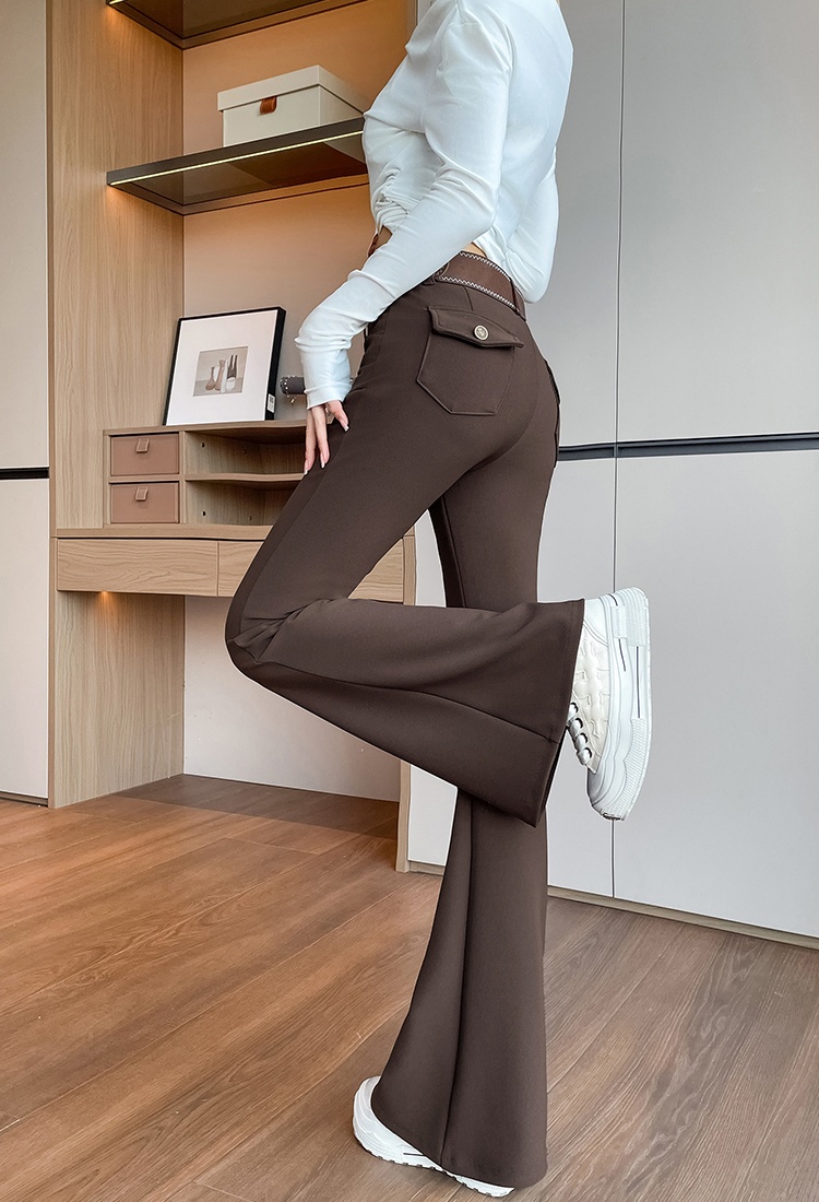 Micro speaker mopping long pants Casual suit pants for women