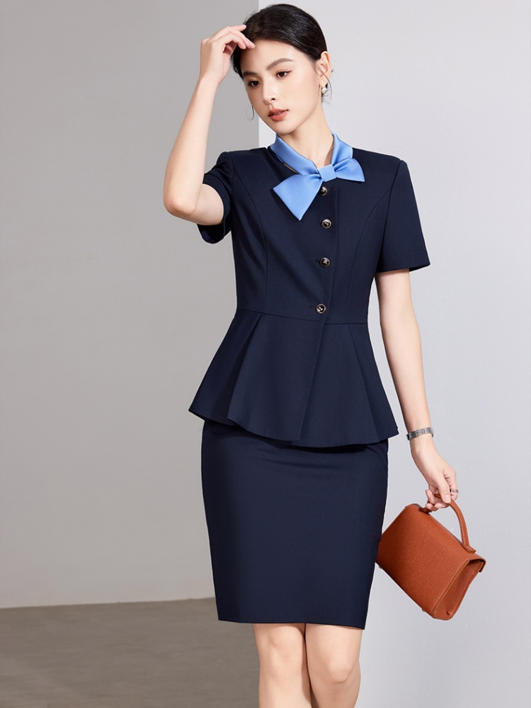 Thin summer skirt profession coat a set