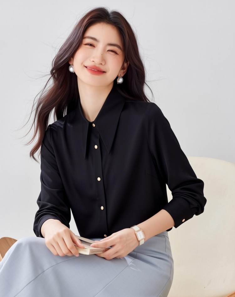 Spring long sleeve Western style shirt for women