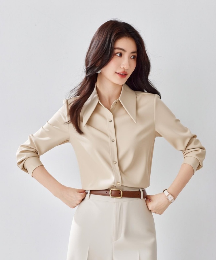 Spring long sleeve Western style shirt for women
