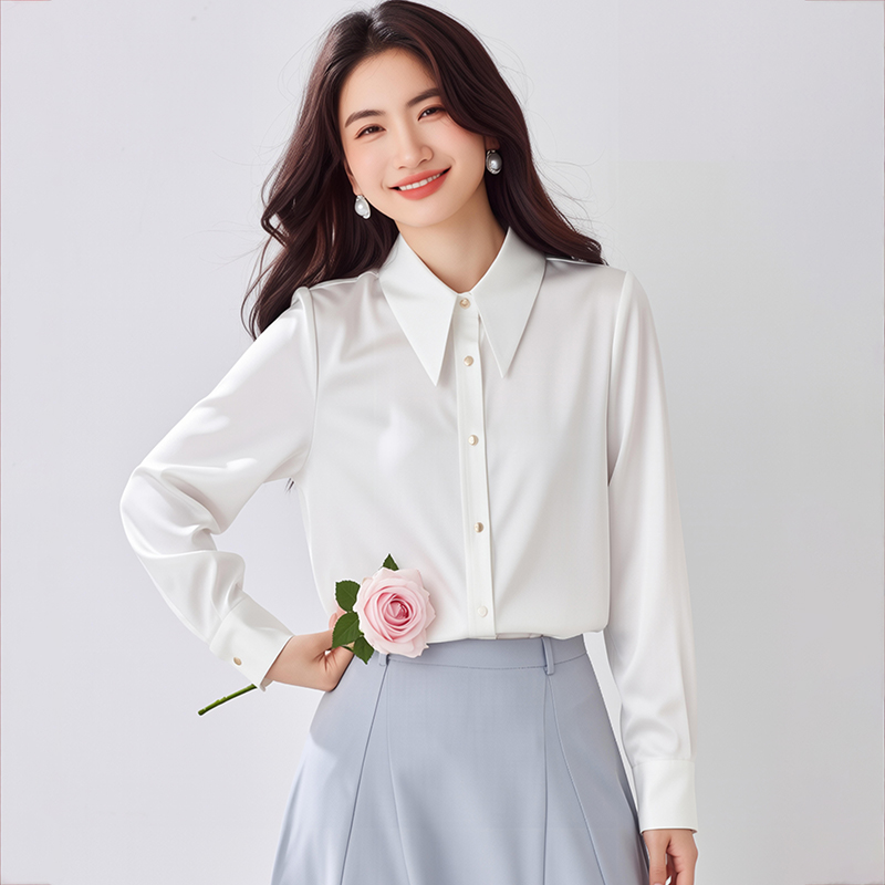 Spring long sleeve Western style shirt for women