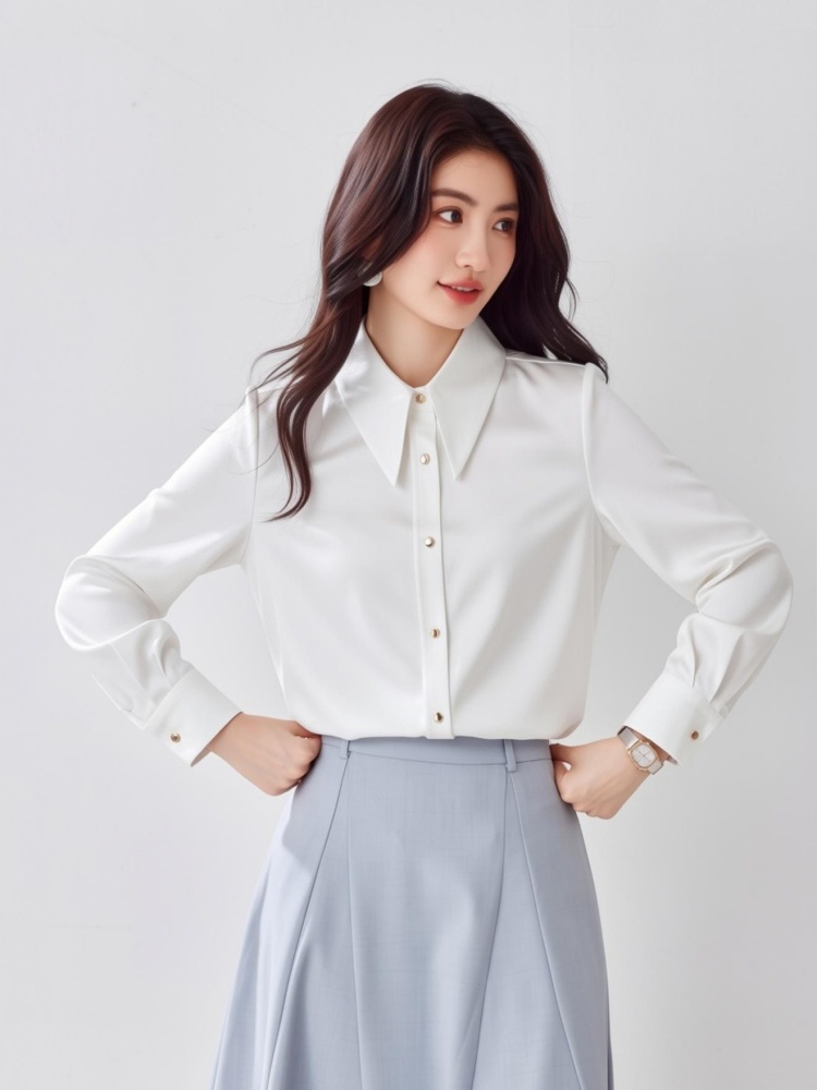 Spring long sleeve Western style shirt for women
