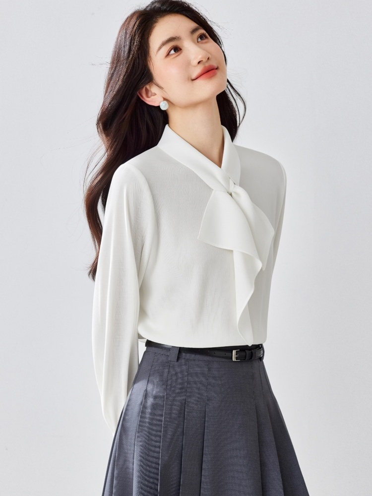 Long sleeve shirt chiffon bottoming shirt for women
