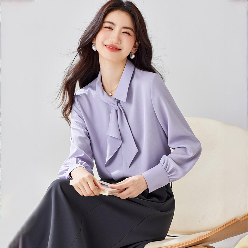 Long sleeve shirt chiffon bottoming shirt for women